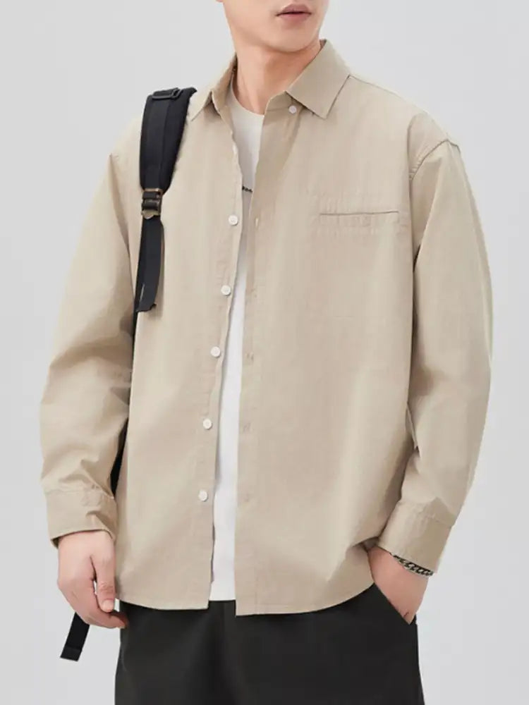 Men’s Plus Size Button Up Long Sleeve Shirt