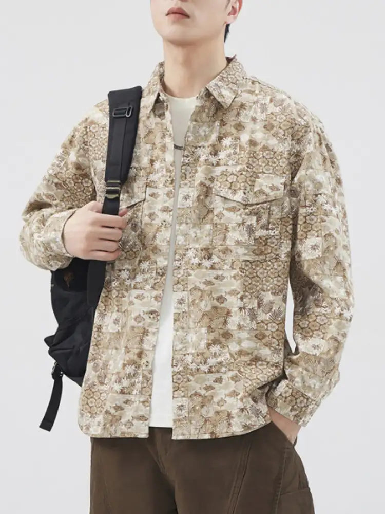 Men’s Plus Size Button Up Long Sleeve Shirt