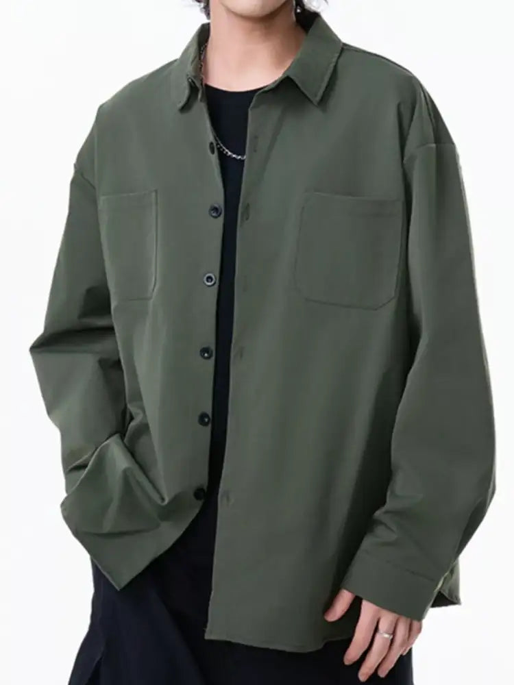 Men’s Plus Size Button Up Long Sleeve Shirt