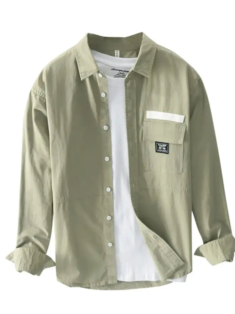 Men’s Plus Size Button Up Long Sleeve Shirt