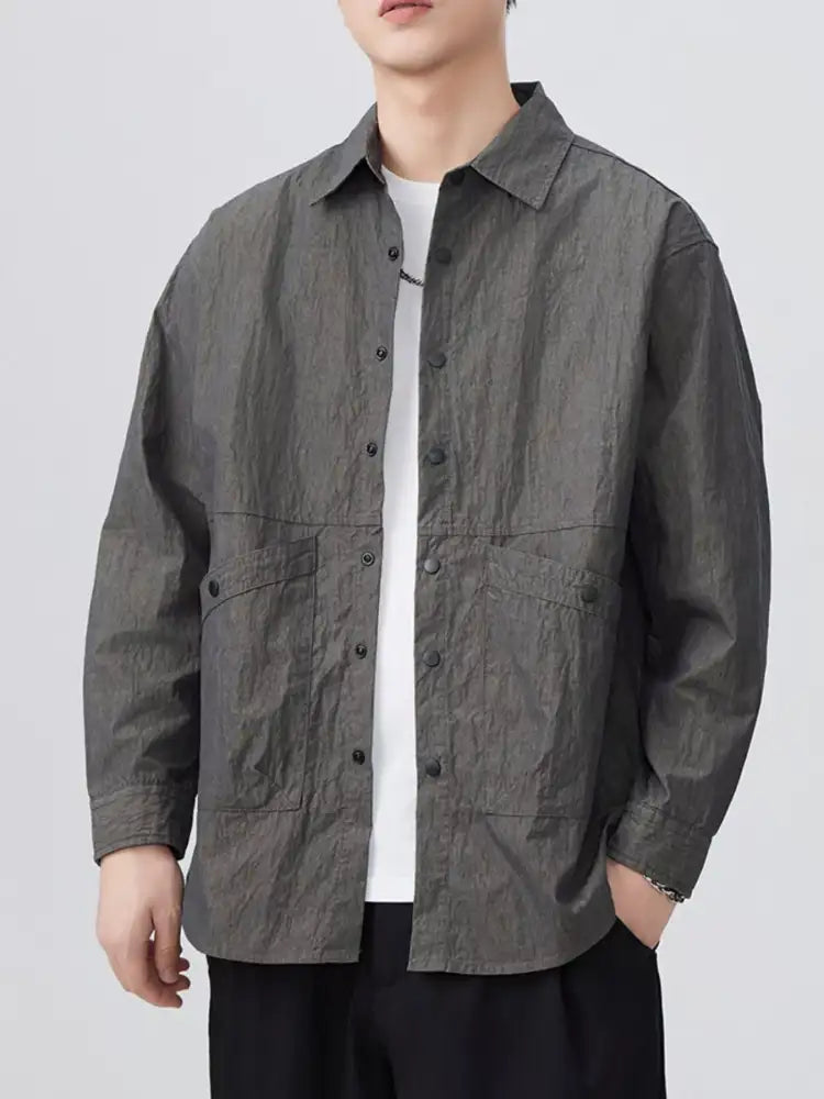 Men’s Plus Size Button Up Long Sleeve Shirt