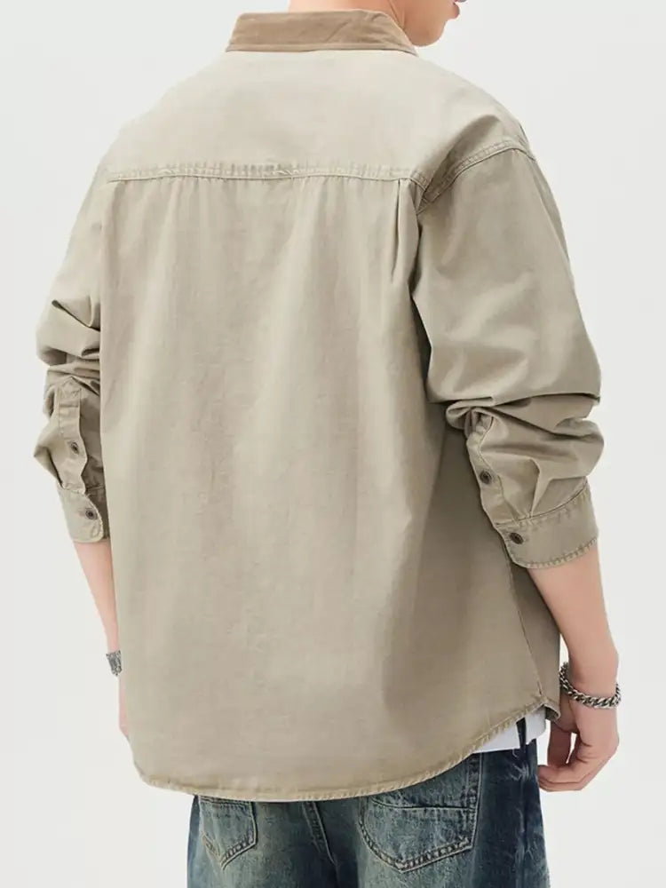 Men’s Plus Size Button Up Long Sleeve Shirt