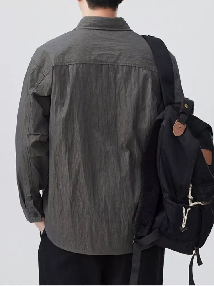 Men’s Plus Size Button Up Long Sleeve Shirt