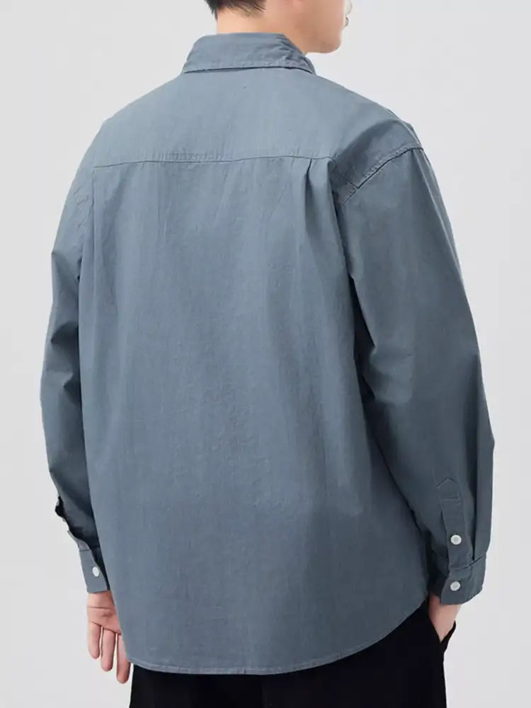 Men’s Plus Size Button Up Long Sleeve Shirt