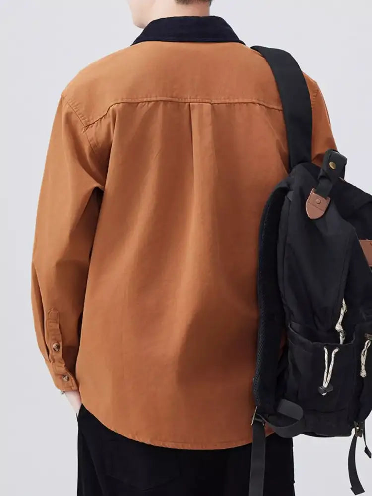 Men’s Plus Size Button Up Long Sleeve Shirt