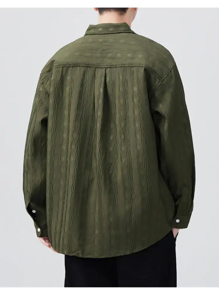 Men’s Plus Size Button Up Long Sleeve Shirt