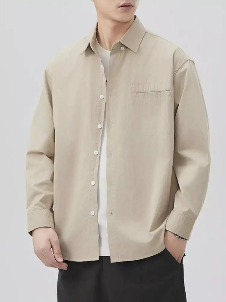 Men’s Plus Size Button Up Long Sleeve Shirt