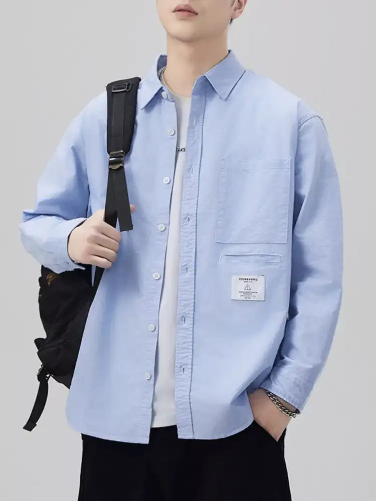 Men’s Plus Size Button Up Long Sleeve Shirt