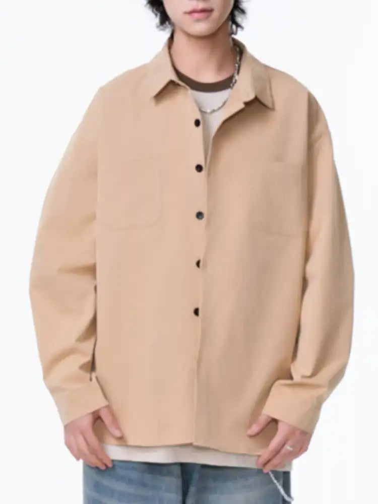 Men’s Plus Size Button Up Long Sleeve Shirt