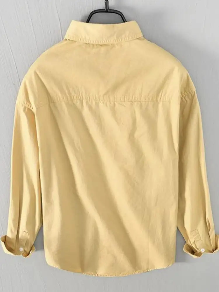 Men’s Plus Size Button Up Long Sleeve Shirt