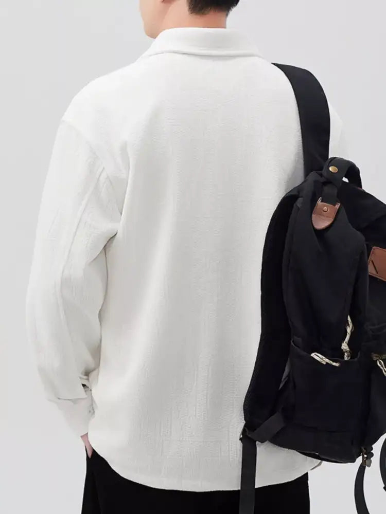 Men’s Plus Size Button Up Long Sleeve Shirt