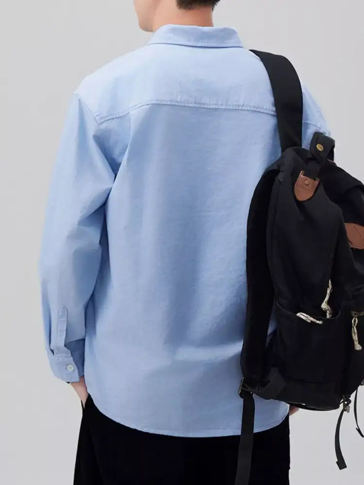 Men’s Plus Size Button Up Long Sleeve Shirt