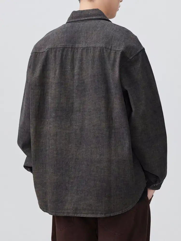 Men’s Plus Size Button Up Long Sleeve Shirt