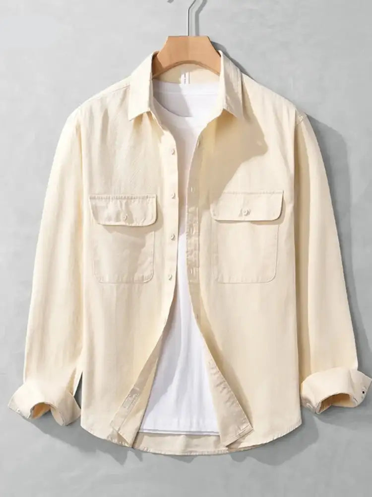 Men’s Plus Size Button Up Long Sleeve Shirt