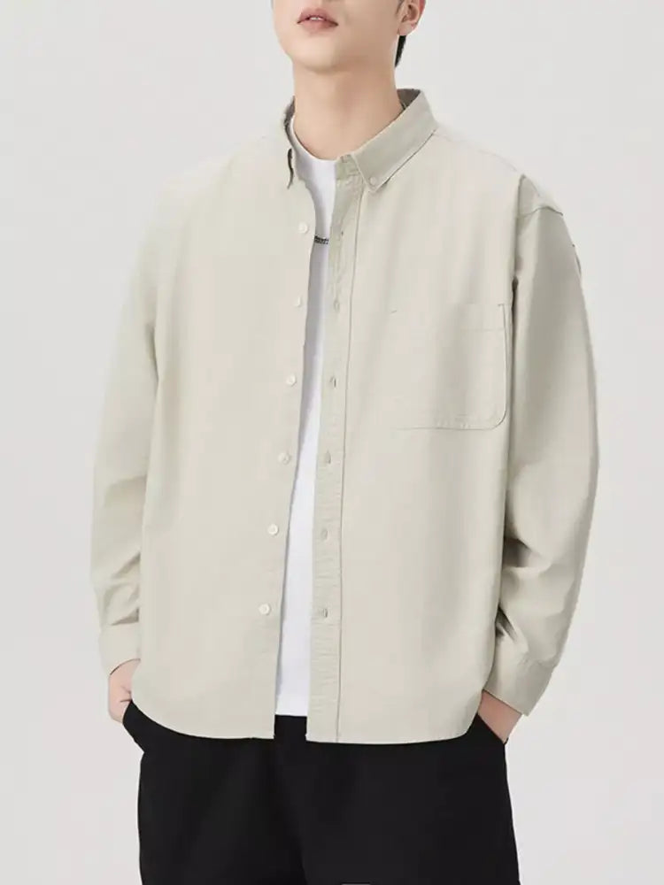 Men’s Plus Size Button Up Long Sleeve Shirt