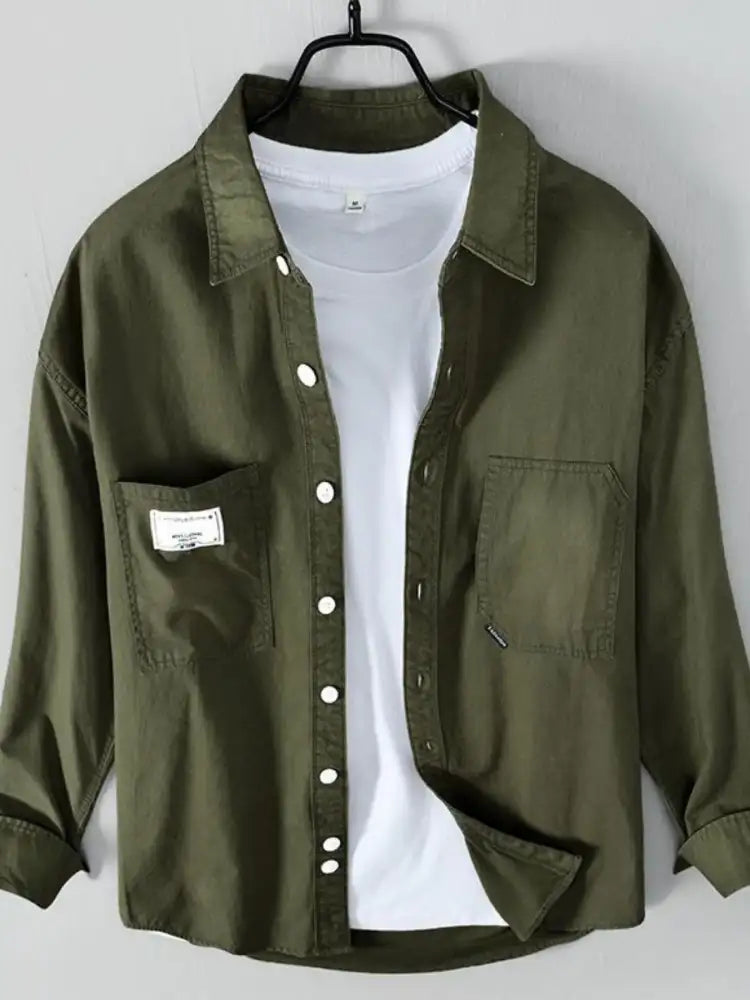 Men’s Plus Size Button Up Long Sleeve Shirt