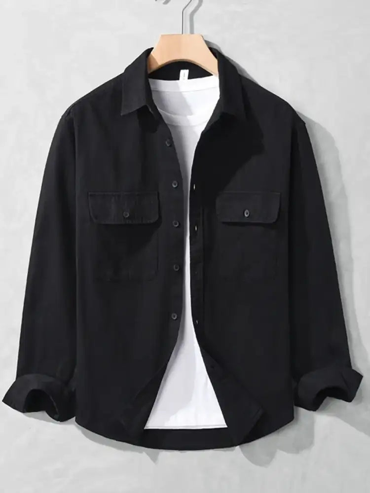 Men’s Plus Size Button Up Long Sleeve Shirt