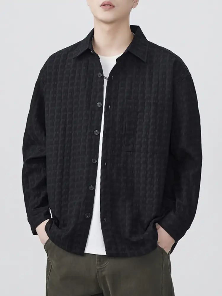 Men’s Plus Size Button Up Long Sleeve Shirt