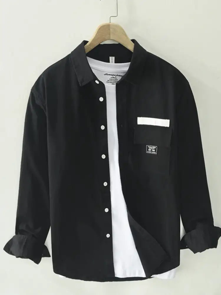 Men’s Plus Size Button Up Long Sleeve Shirt