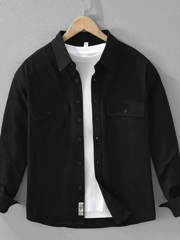Men’s Plus Size Button Up Long Sleeve Shirt