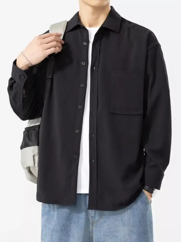 Men’s Plus Size Button Up Long Sleeve Shirt