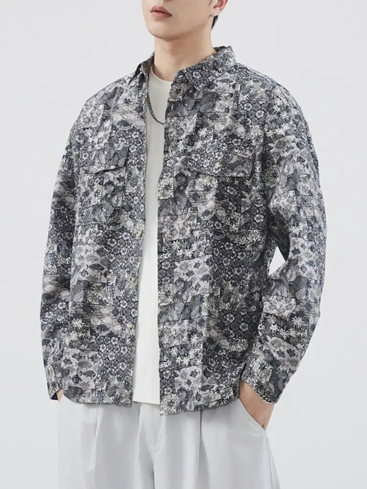 Men’s Plus Size Button Up Long Sleeve Shirt