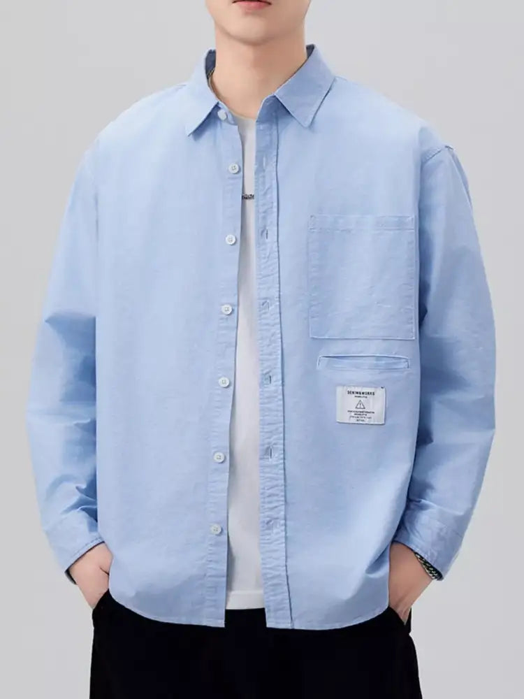 Men’s Plus Size Button Up Long Sleeve Shirt