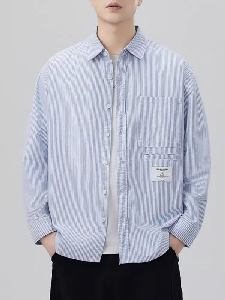 Men’s Plus Size Button Up Long Sleeve Shirt