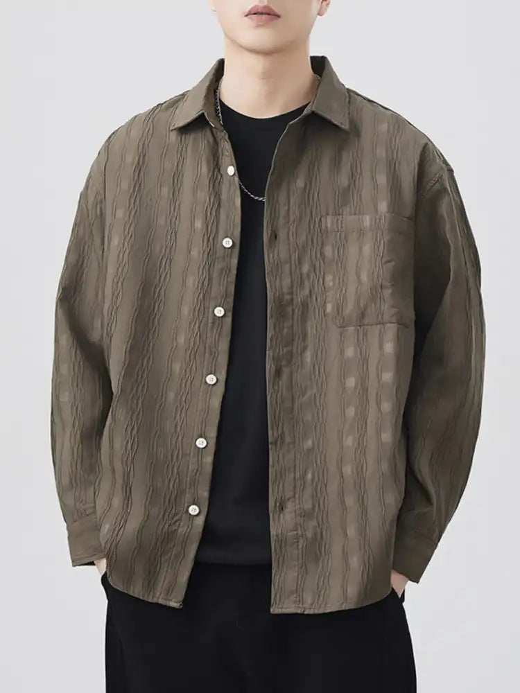 Men’s Plus Size Button Up Long Sleeve Shirt