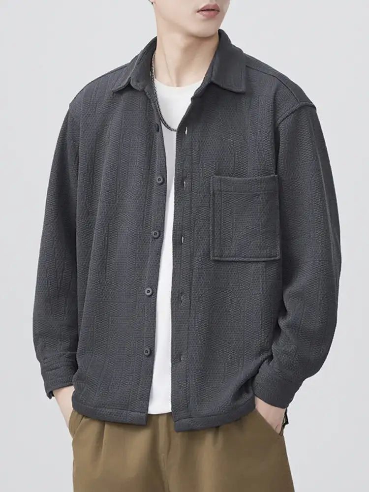 Men’s Plus Size Button Up Long Sleeve Shirt