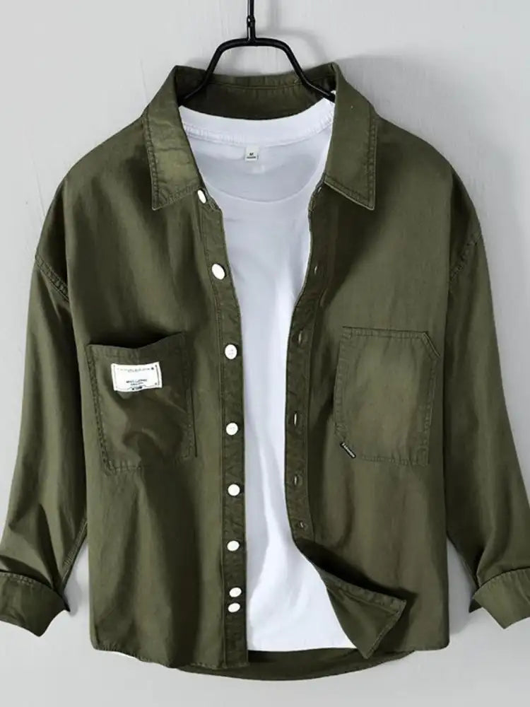 Men’s Plus Size Button Up Long Sleeve Shirt