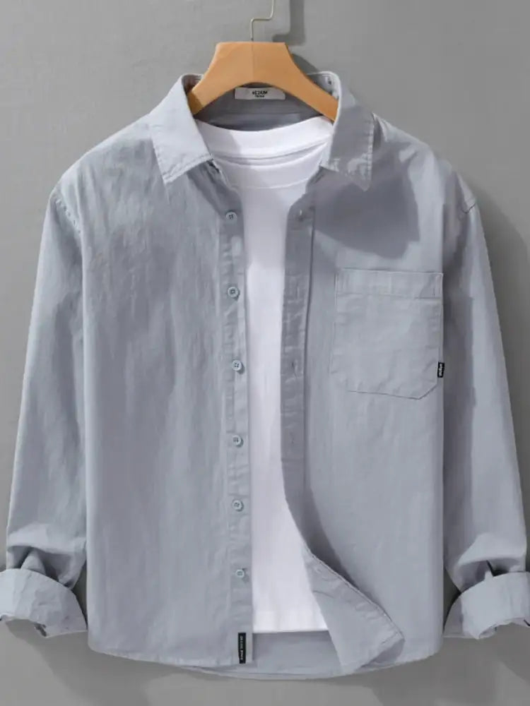 Men’s Plus Size Button Up Long Sleeve Shirt