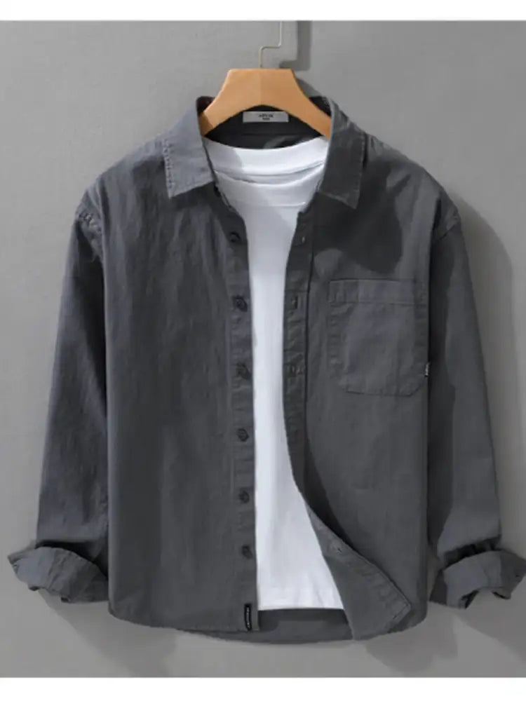 Men’s Plus Size Button Up Long Sleeve Shirt