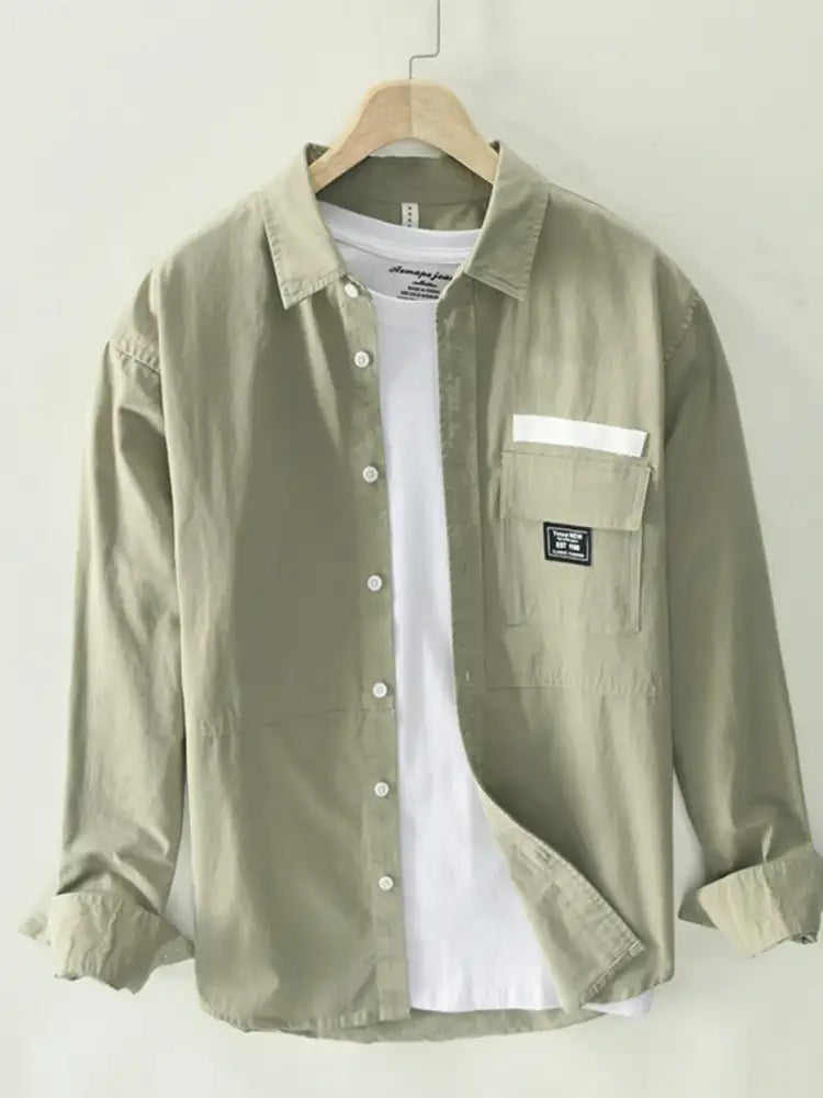 Men’s Plus Size Button Up Long Sleeve Shirt