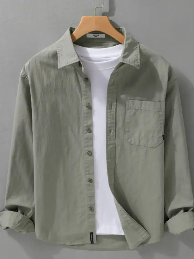 Men’s Plus Size Button Up Long Sleeve Shirt