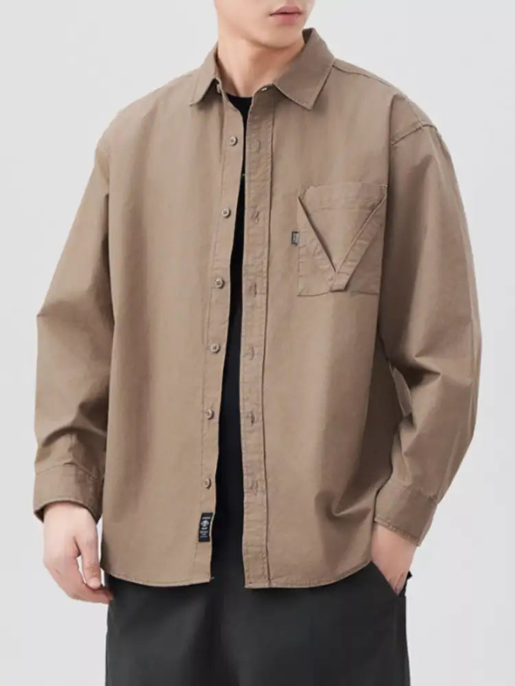 Men’s Plus Size Button Up Long Sleeve Shirt