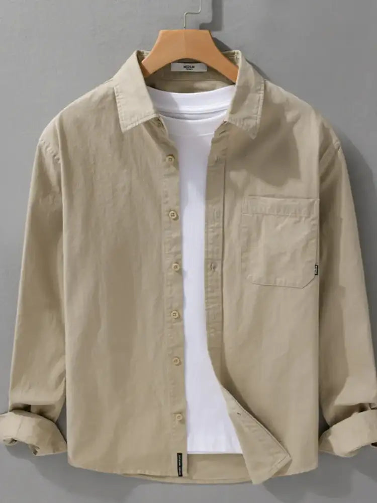 Men’s Plus Size Button Up Long Sleeve Shirt