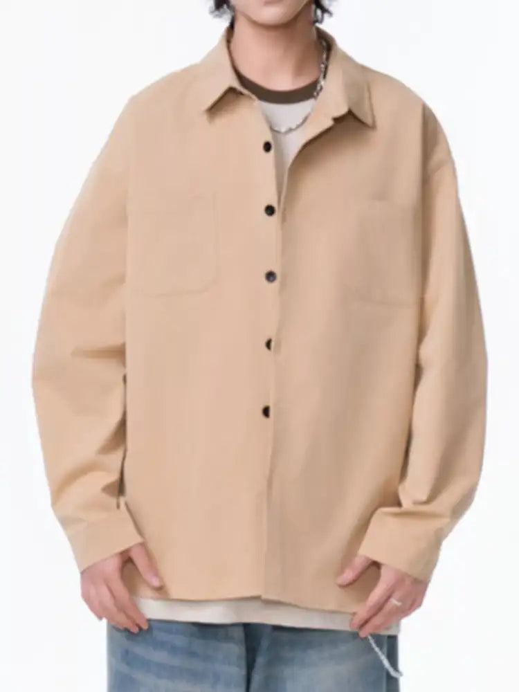 Men’s Plus Size Button Up Long Sleeve Shirt