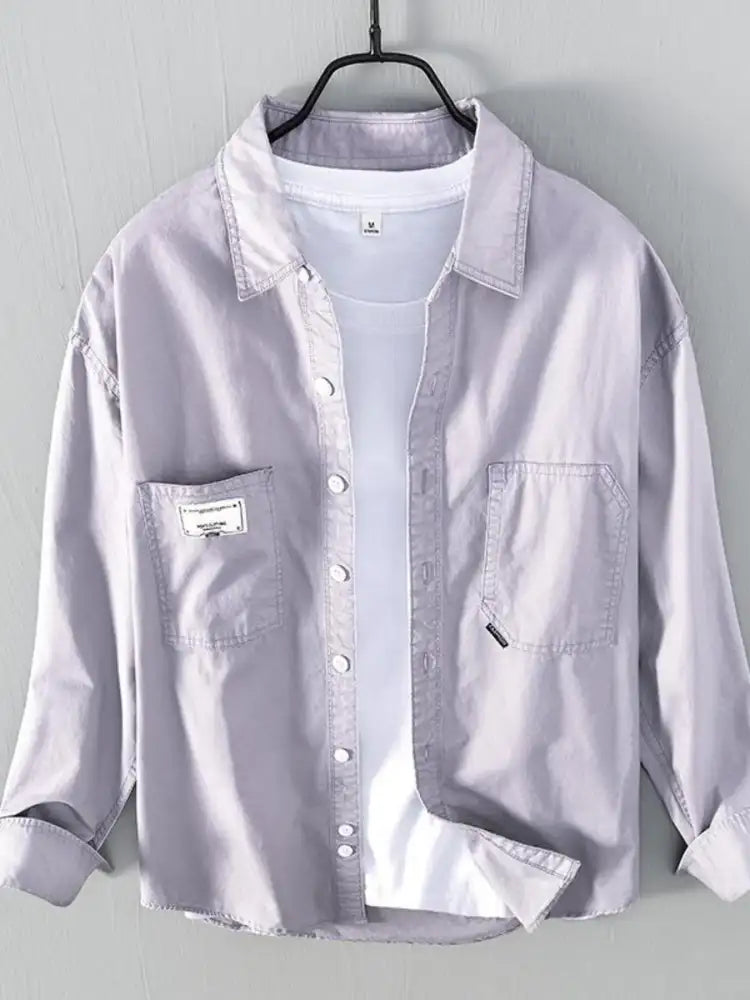 Men’s Plus Size Button Up Long Sleeve Shirt
