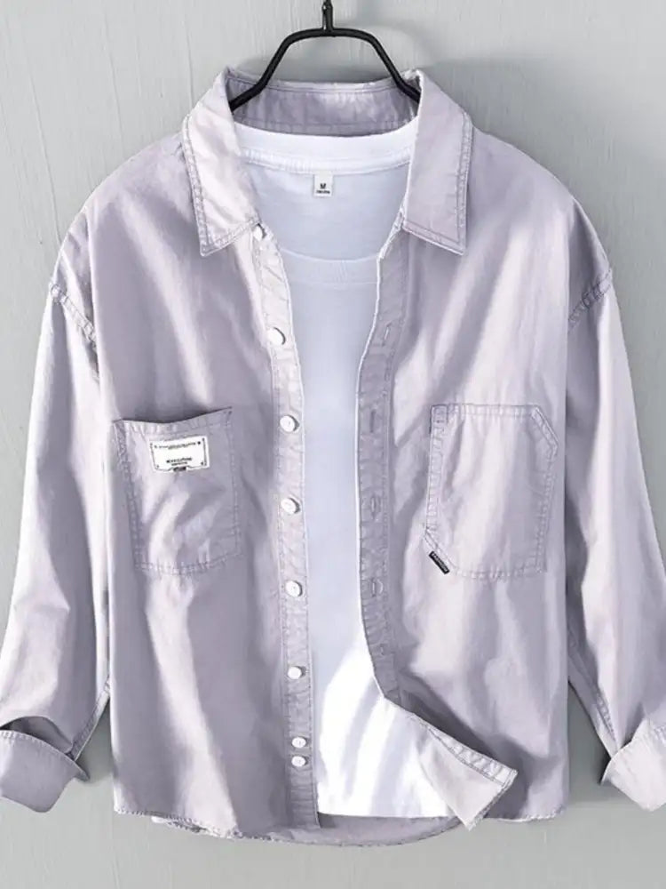 Men’s Plus Size Button Up Long Sleeve Shirt