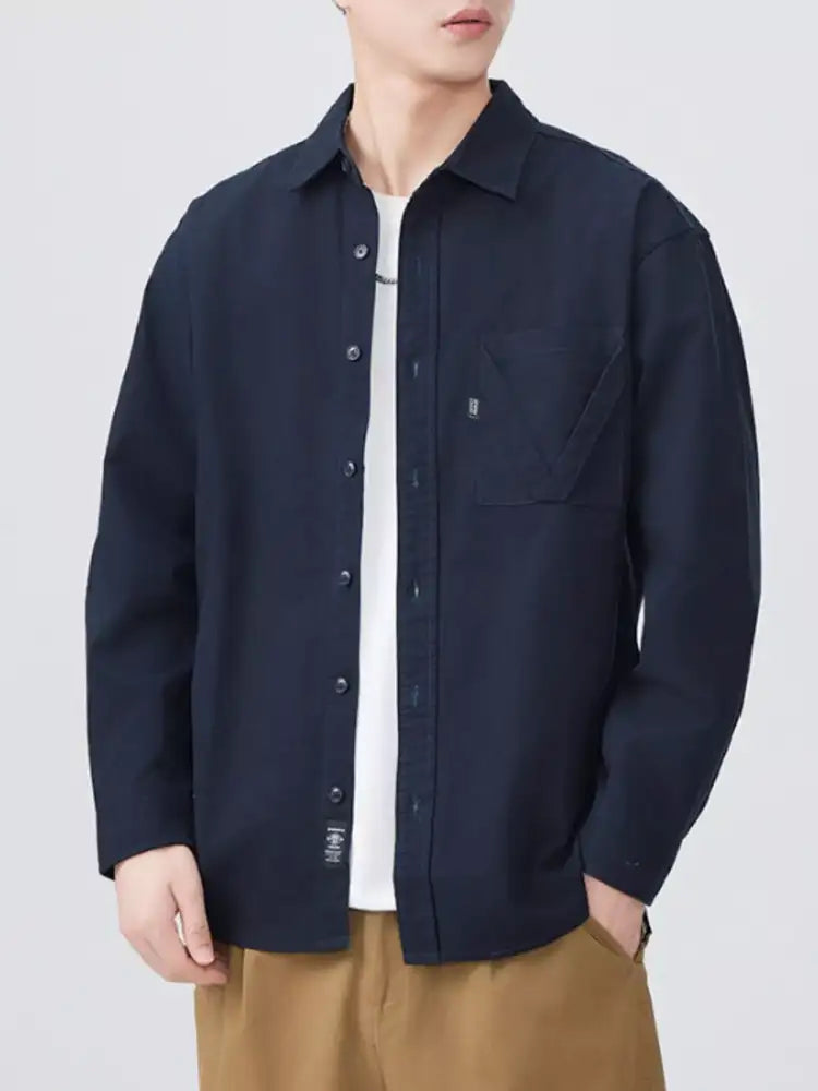 Men’s Plus Size Button Up Long Sleeve Shirt