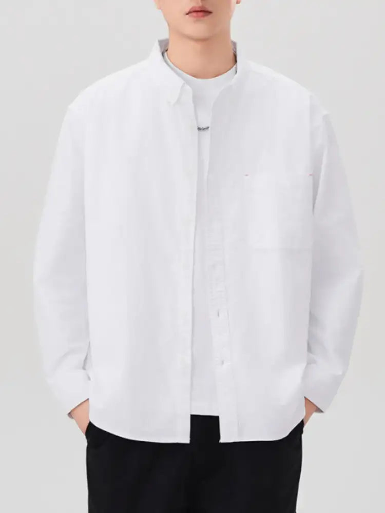 Men’s Plus Size Button Up Long Sleeve Shirt