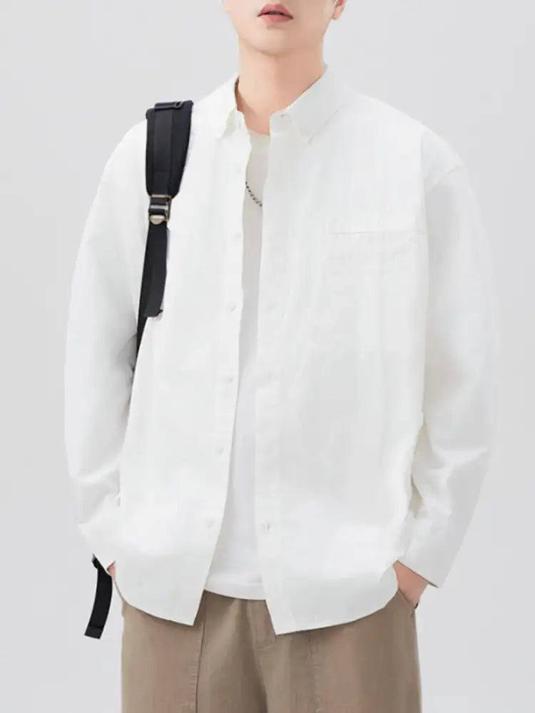 Men’s Plus Size Button Up Long Sleeve Shirt