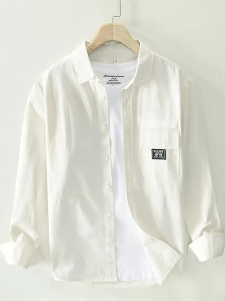 Men’s Plus Size Button Up Long Sleeve Shirt