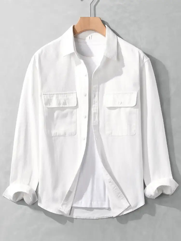 Men’s Plus Size Button Up Long Sleeve Shirt