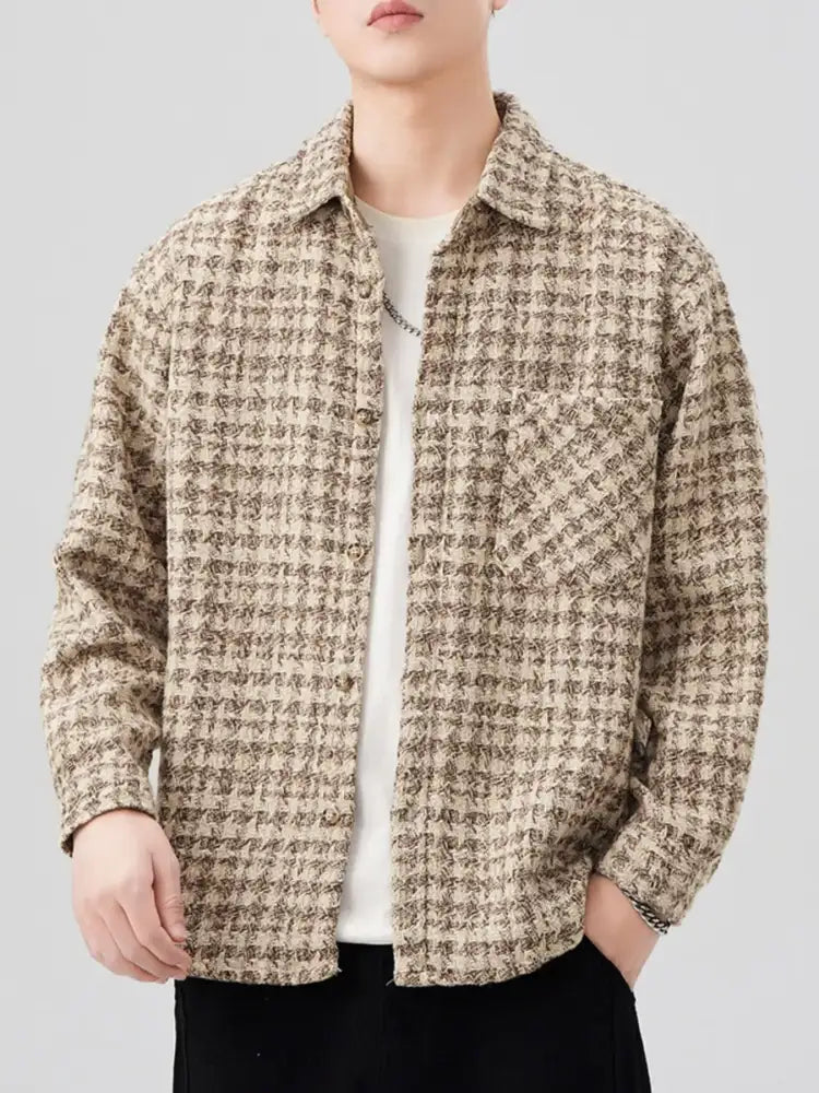 Men’s Plus Size Button Up Shirt with Chest Pocket