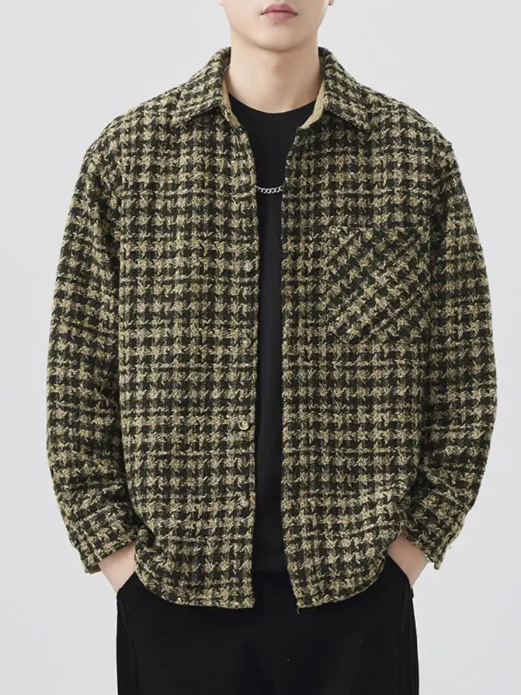 Men’s Plus Size Button Up Shirt with Chest Pocket