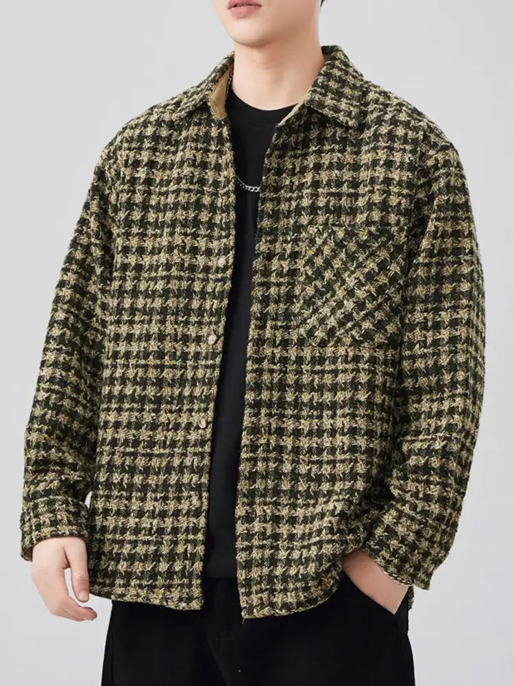 Men’s Plus Size Button Up Shirt with Chest Pocket