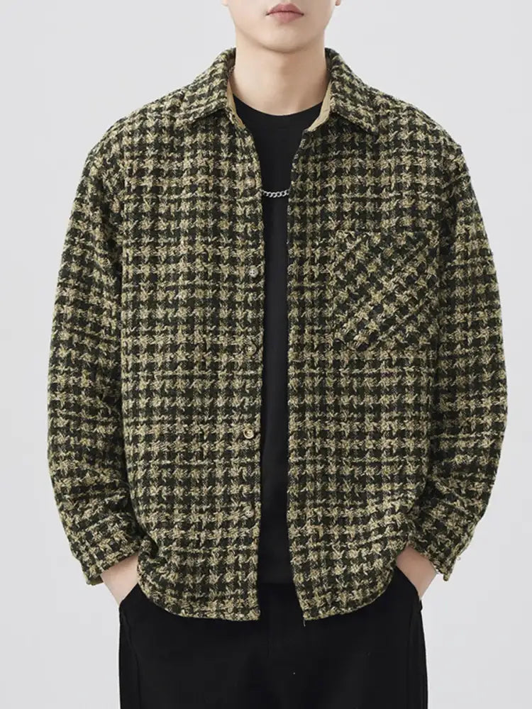 Men’s Plus Size Button Up Shirt with Chest Pocket