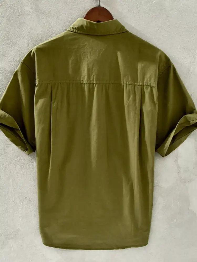 Men’s Plus Size Button Up Short Sleeve Shirt